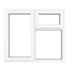 Crystal White Upvc Casement Clear Window 3P Top and Left Hand Opening 1190 mm x 1115 mm