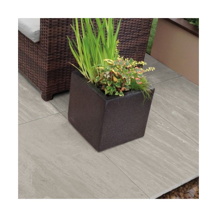 Talasey Vitripiazza Cava Stone Porcelain Paving Kandla Grey 600 x 900mm