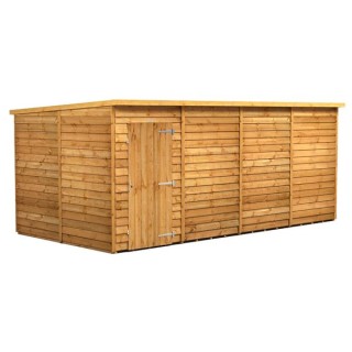 16 x 8 Power Overlap Pent Windowless Shed