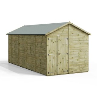 18x8 Premium Powersheds Apex No Windows Double Doors