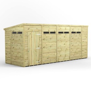 18x6 Premium Powersheds Security Pent
