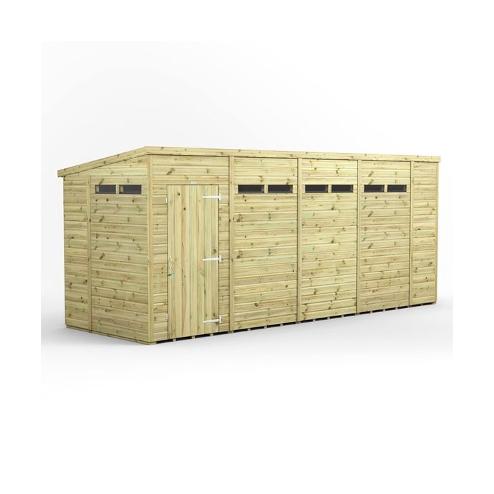 18x6 Premium Powersheds Security Pent
