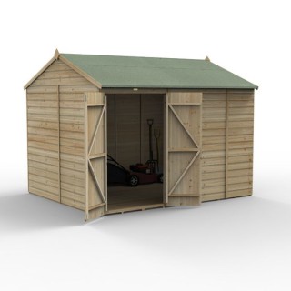 Beckwood 10x8 Reverse Apex Shed No Windows DoubleDoor Installed
