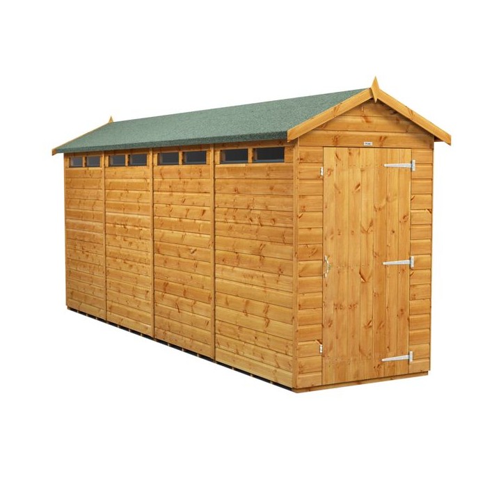 16 x 4 Power Apex Security Shed