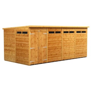 16 x 8 Power Pent Double Door Security Shed