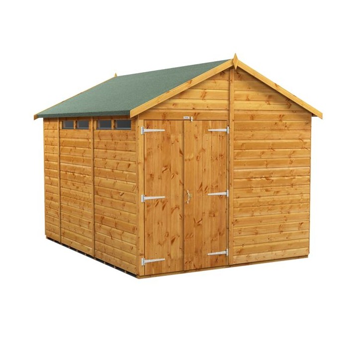 10 x 8 Power Apex Double Door Security Shed