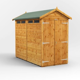 8 x 4 Power Apex Double Door Security Shed