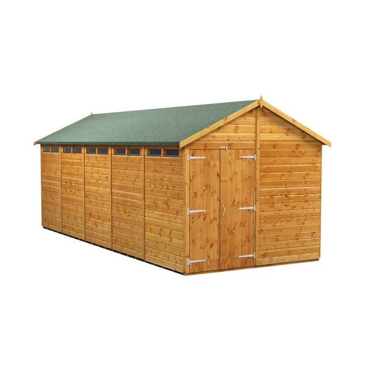20 x 8 Power Apex Double Door Security Shed
