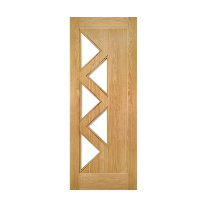 Deanta Ely Prefinished Oak Glazed 5L Door 1981 x 686 x 35mm