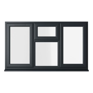 Crystal Triple Glazed uPVC Grey/White Window Top