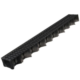 ACO Hexdrain No 19310 Channel + Black Plastic Grating 1000mm A15