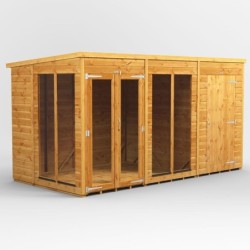 12 x 6 Power Pent Summerhouse With 4ft Side Store