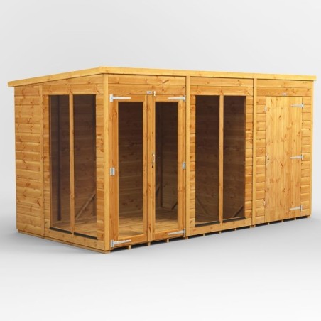 12 x 6 Power Pent Summerhouse With 4ft Side Store