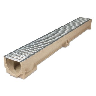 ACO RainDrain Channel and Galvanised Grating A 15 - 118mm x 97mm x 1000mm