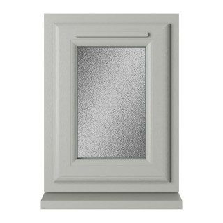 Crystal Double Glazed uPVC Window Agate/White Top Opener 610mm x 440mm Obscure
