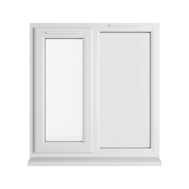 Crystal Double Glazed uPVC Window White Left Hung 905mm x 965mm Clear