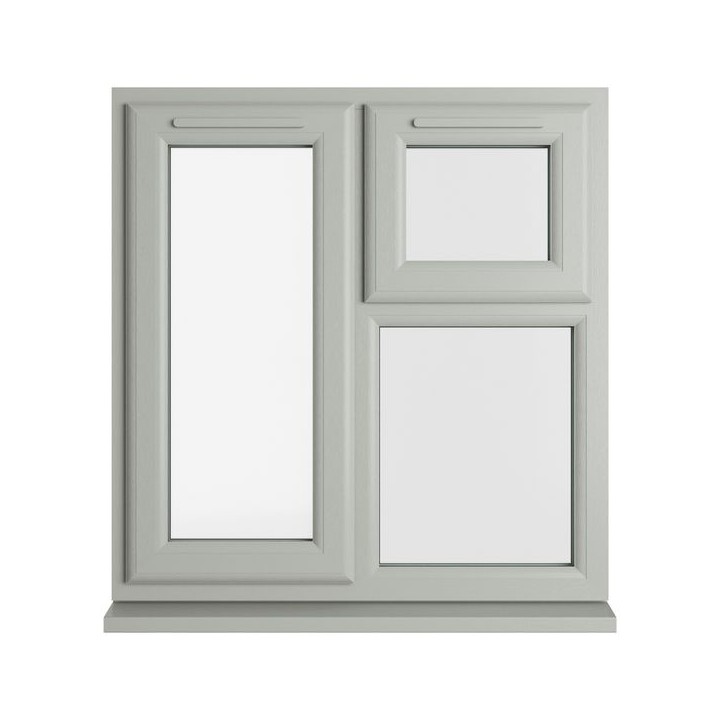 Crystal Double Glazed uPVC Window Agate/White Left Hung 965mm x 905mm Clear