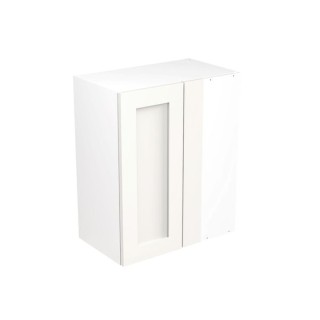 Flatpack Closed Corner Wall Unit Shaker Ultra Matt White 600mm - FKKH0516