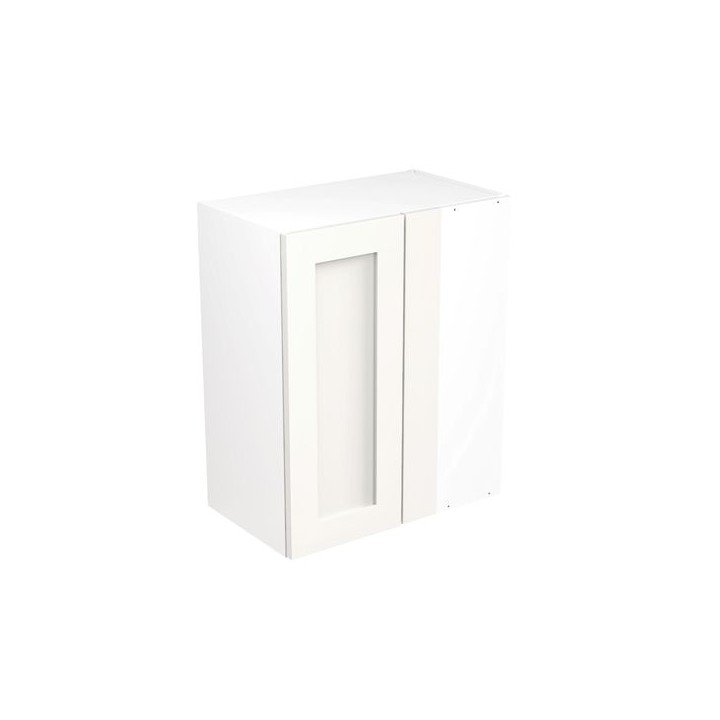Flatpack Closed Corner Wall Unit Shaker Ultra Matt White 600mm - FKKH0516