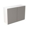 Flatpack Wall Unit J-pull Super Gloss Dust Grey 1000mm - FKKJ0315