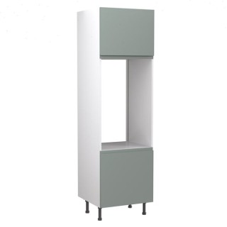 Flatpack Double Oven Housing J-Pull Ultra Matt Sage Green