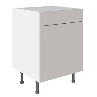 Flatpack 600 Drawerline Base Cabinet Value Slab Standard Matt Light Grey