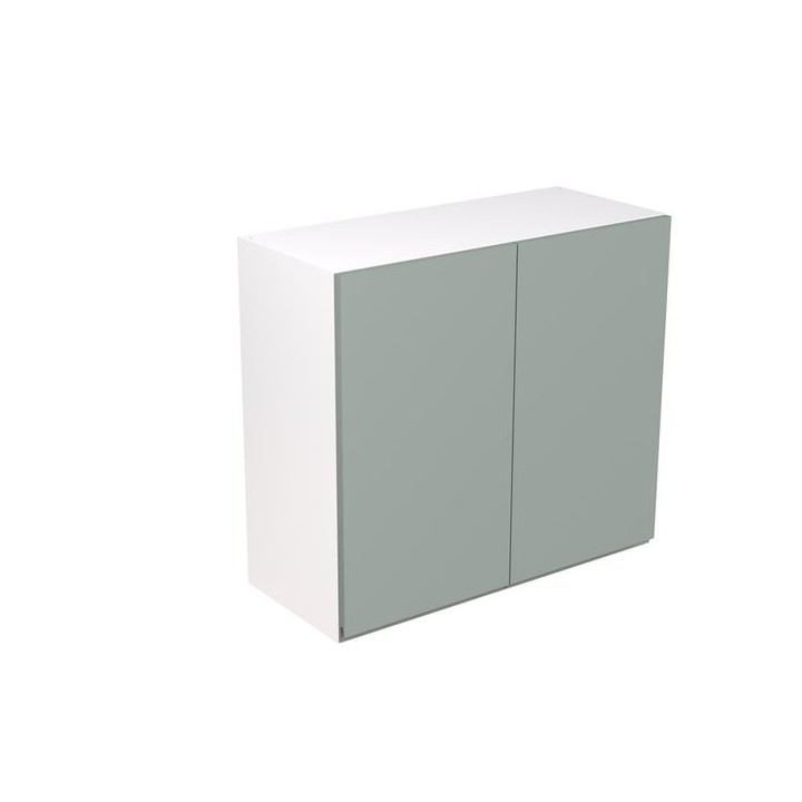 Flatpack 800 Wall Kitchen Cabinet J-Pull Ultra Matt Sage Green
