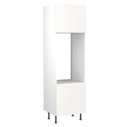 Flatpack Double Oven Tower Ultra Matt White Slab 600mm - FKKF0521