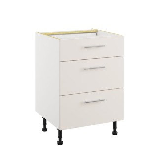 Essence Cashmere Grey 600mm 3 Drawer Base