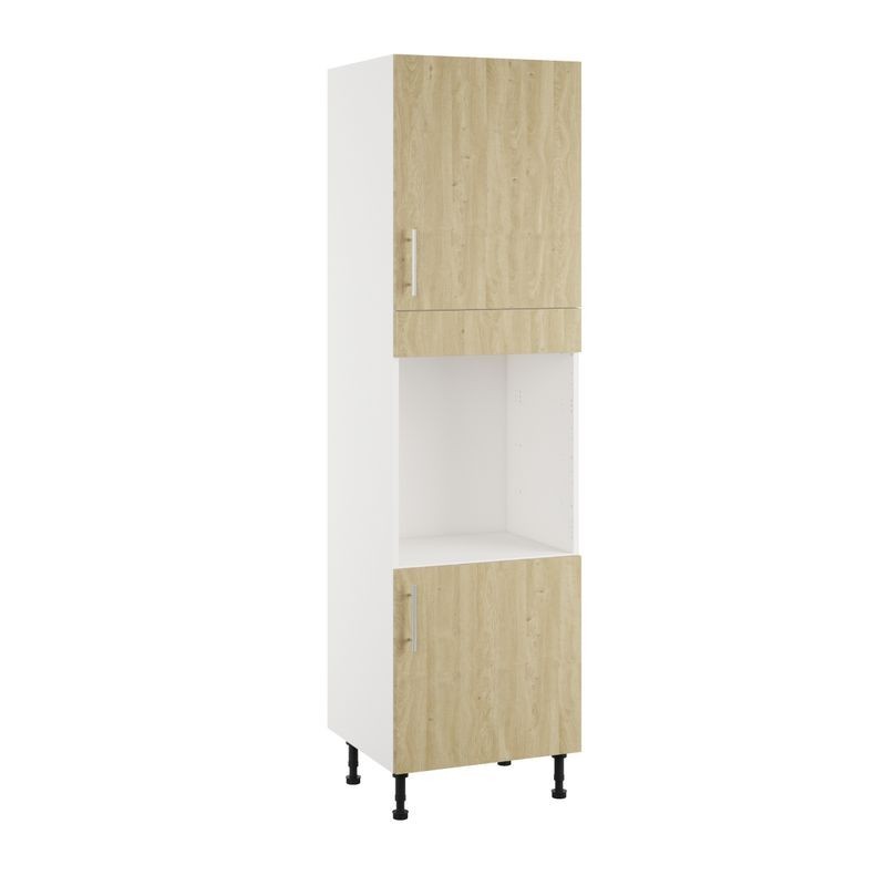 Essence Sandstone Oak 600mm Single Oven Tower Type A