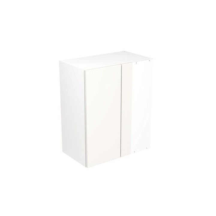 Flatpack 600 Blind Corner Wall Kitchen Cabinet Value Slab Standard Matt White