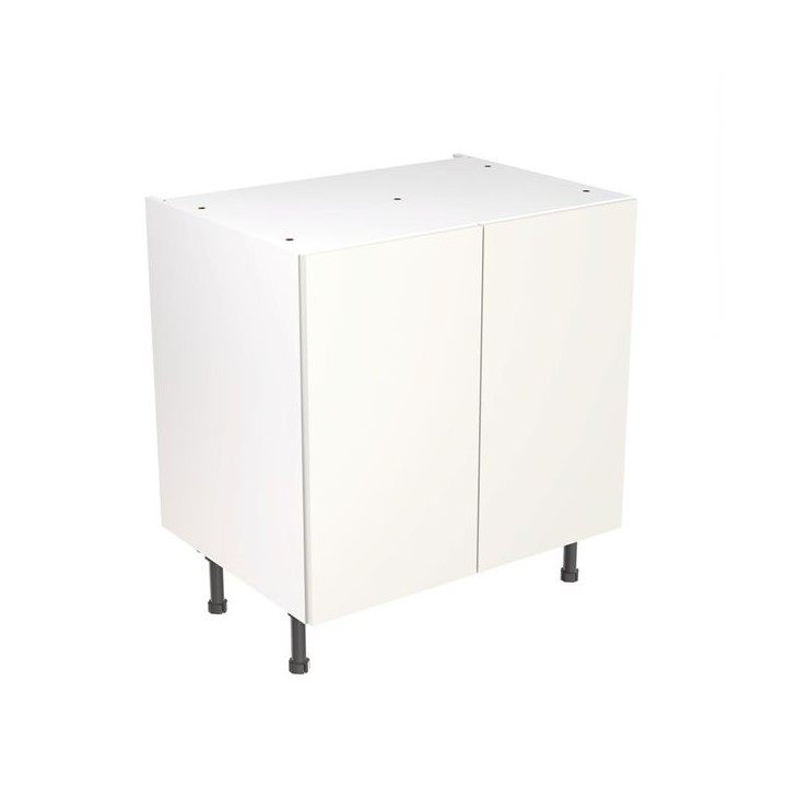 Flatpack 800 Base Kitchen Cabinet Value Slab Standard Matt White