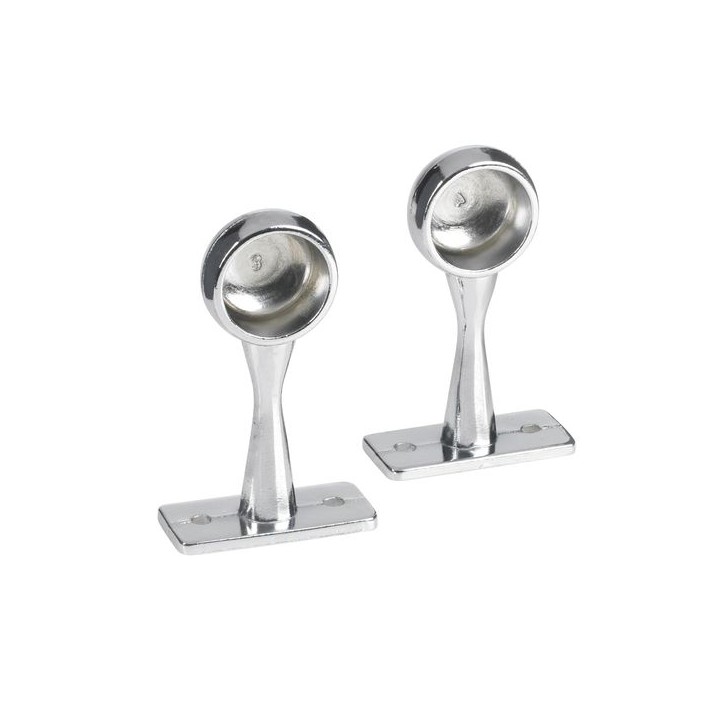 Rothley End Brackets Chrome Plated 19mm