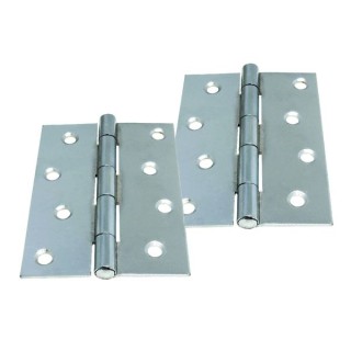 4Trade Butt Hinge Chrome Plated 102mm Fixed Pin 1838