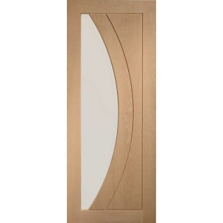XL SALERNO OAK PRE FINISHED CLEAR GLAZED DOOR 1981 X 762 X 35MM