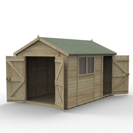 Timberdale 12 x 8 Reverse Apex Shed - Installed