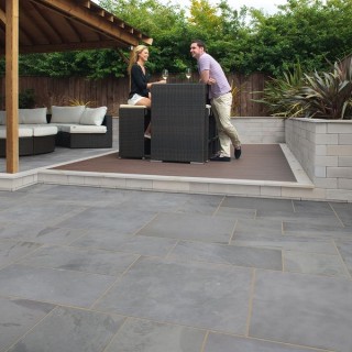 Marshalls Fairstone Slate Casarta Paving Pack Black 800mm x 800mm x 20mm