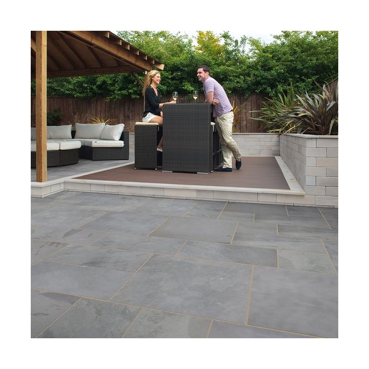 Marshalls Fairstone Slate Casarta Paving Pack Black 800mm x 800mm x 20mm