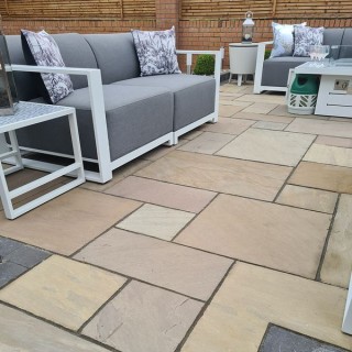 Talasey Classicstone Indian Sandstone Natural Stone Paving Autumn Brown 18.90m2 Project Pack