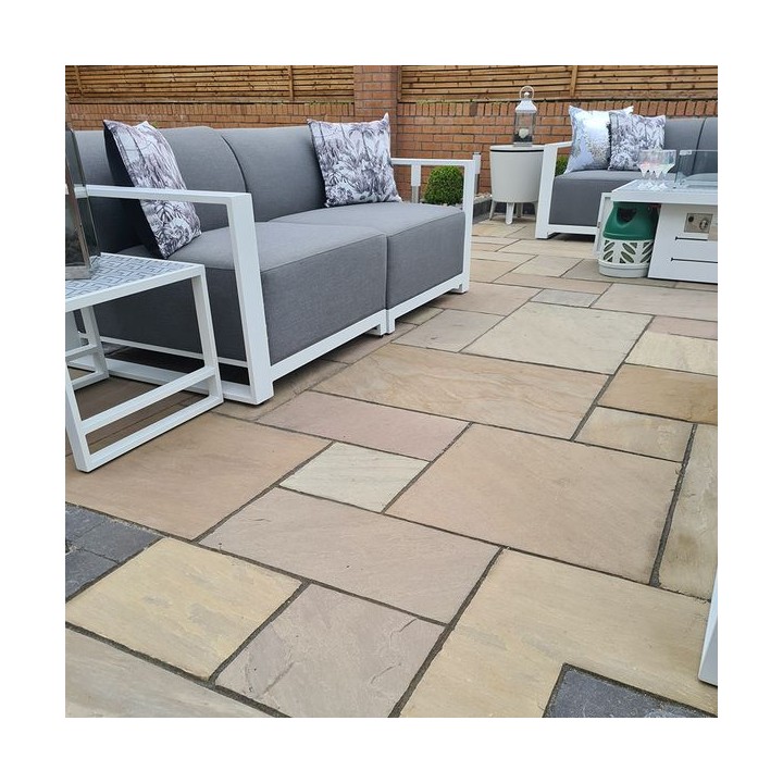 Talasey Classicstone Indian Sandstone Natural Stone Paving Autumn Brown 18.90m2 Project Pack