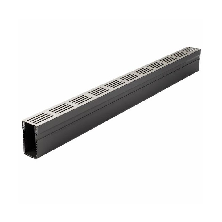 ACO Threshold Drain Silver Aluminium Grating