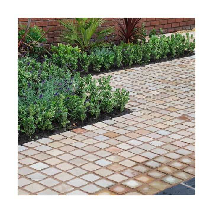 Global Stone Limestone Driveway Setts Buff Brown 100 x 100mm