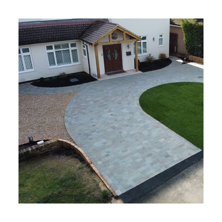 Talasey Fossestone Sandstone Natural Stone Block Paving Cinder 8.50m2 Project Pack
