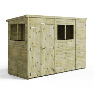 10x4 Premium Powersheds Pent Double Doors