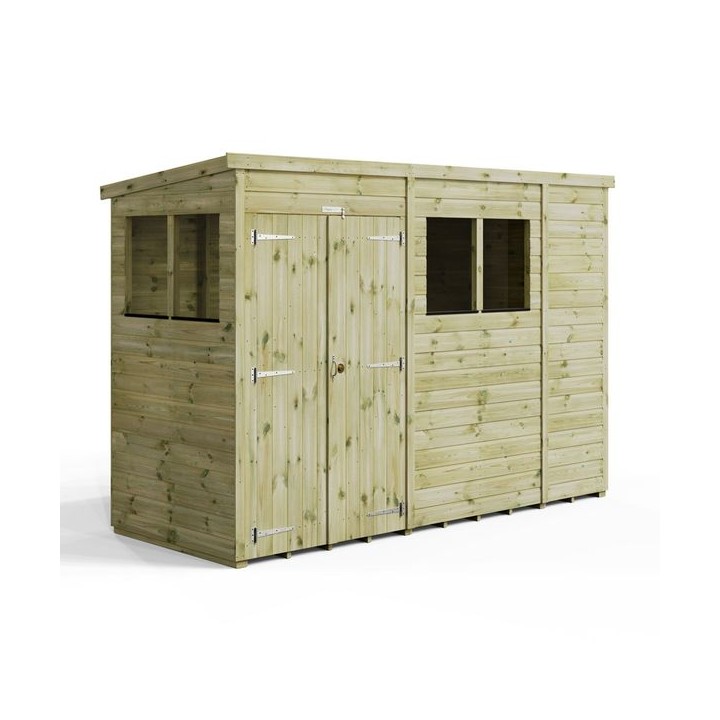 10x4 Premium Powersheds Pent Double Doors