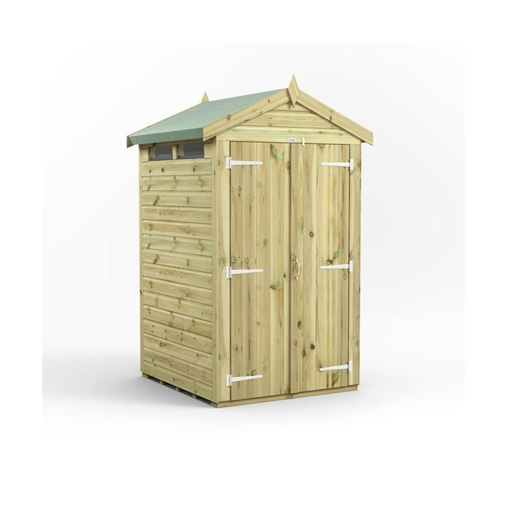 4x4 Premium Powersheds Security Apex Double Doors