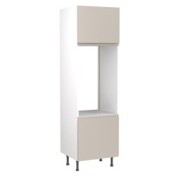 Flatpack Double Oven Tower J-pull Super Gloss Light Grey 600mm - FKKJ0221