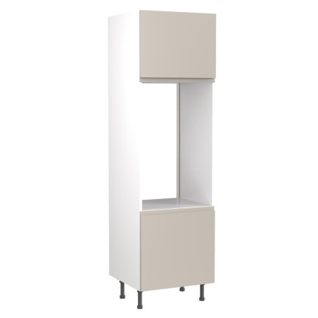 Flatpack Double Oven Tower J-pull Super Gloss Light Grey 600mm - FKKJ0221