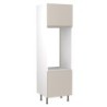 Flatpack Double Oven Tower J-pull Super Gloss Light Grey 600mm - FKKJ0221