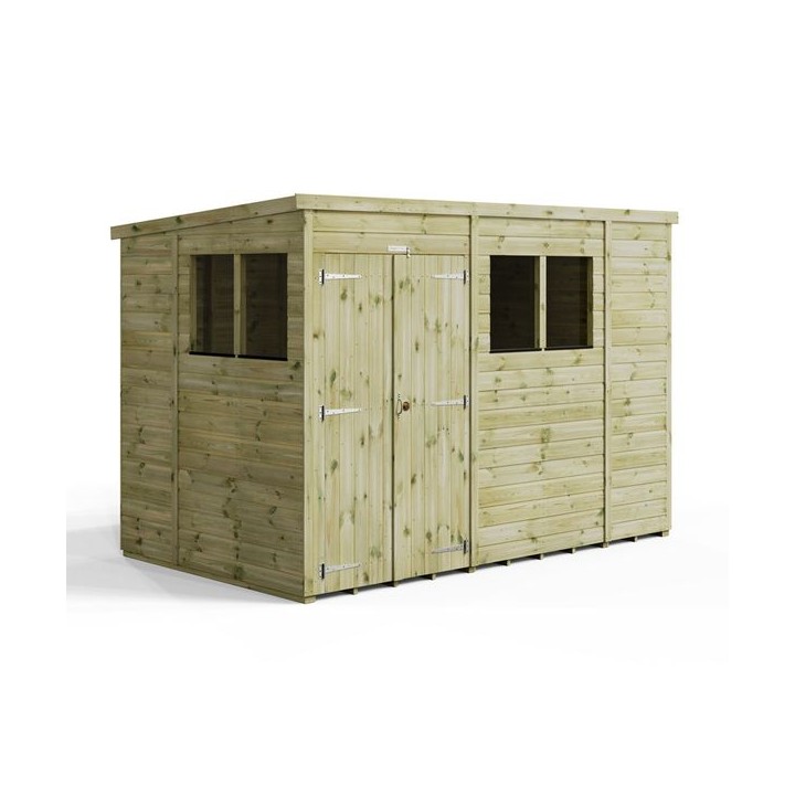 10x6 Premium Powersheds Pent Double Doors